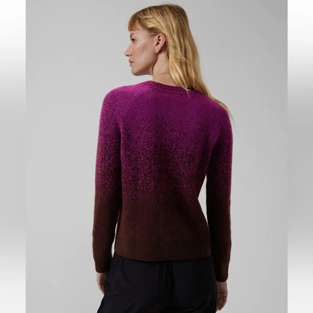 NWT NEW Athleta Hawthorn Textured Crew Wool Sweater
